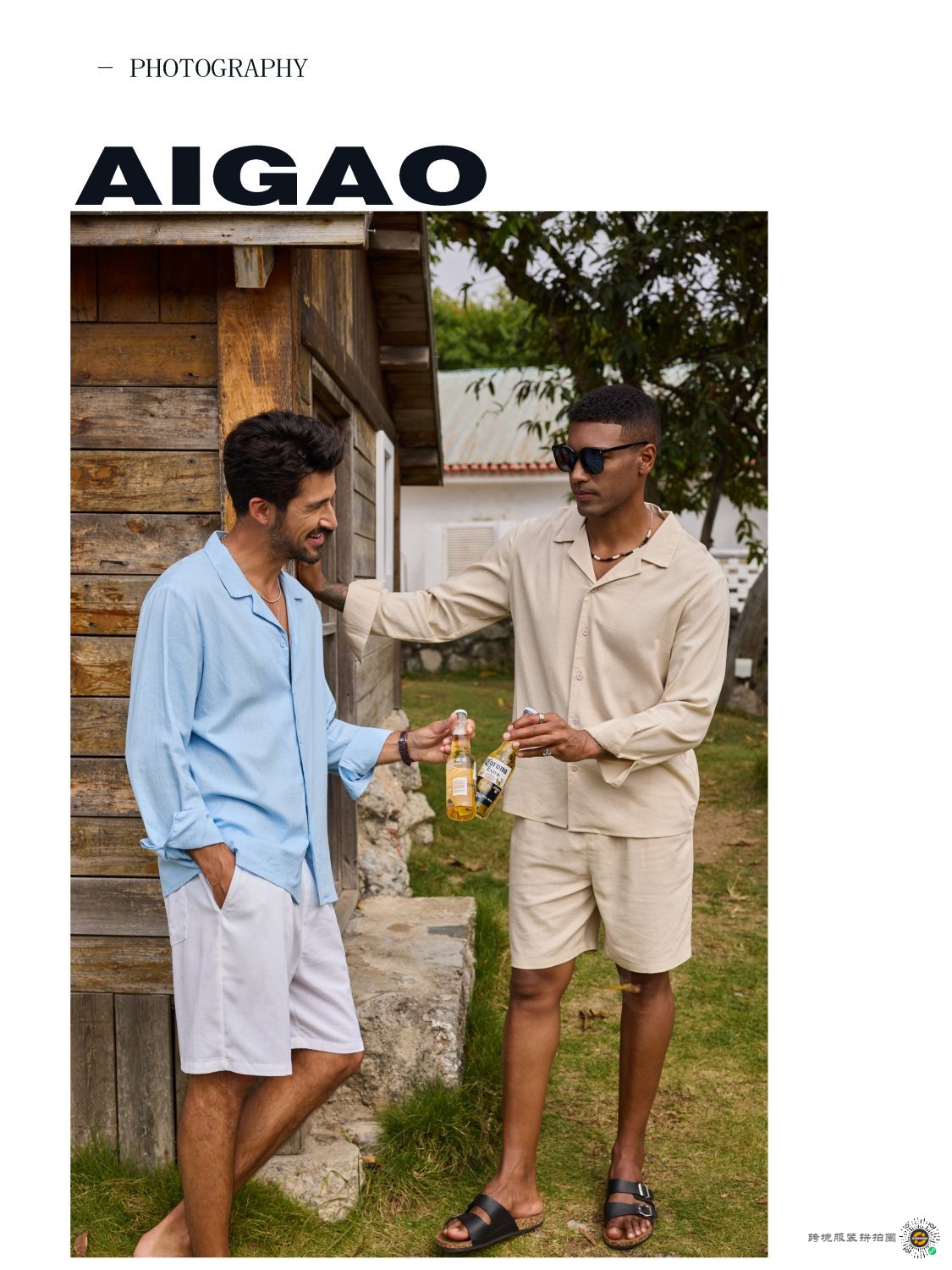 夏季老钱风休闲男装 - 图片1