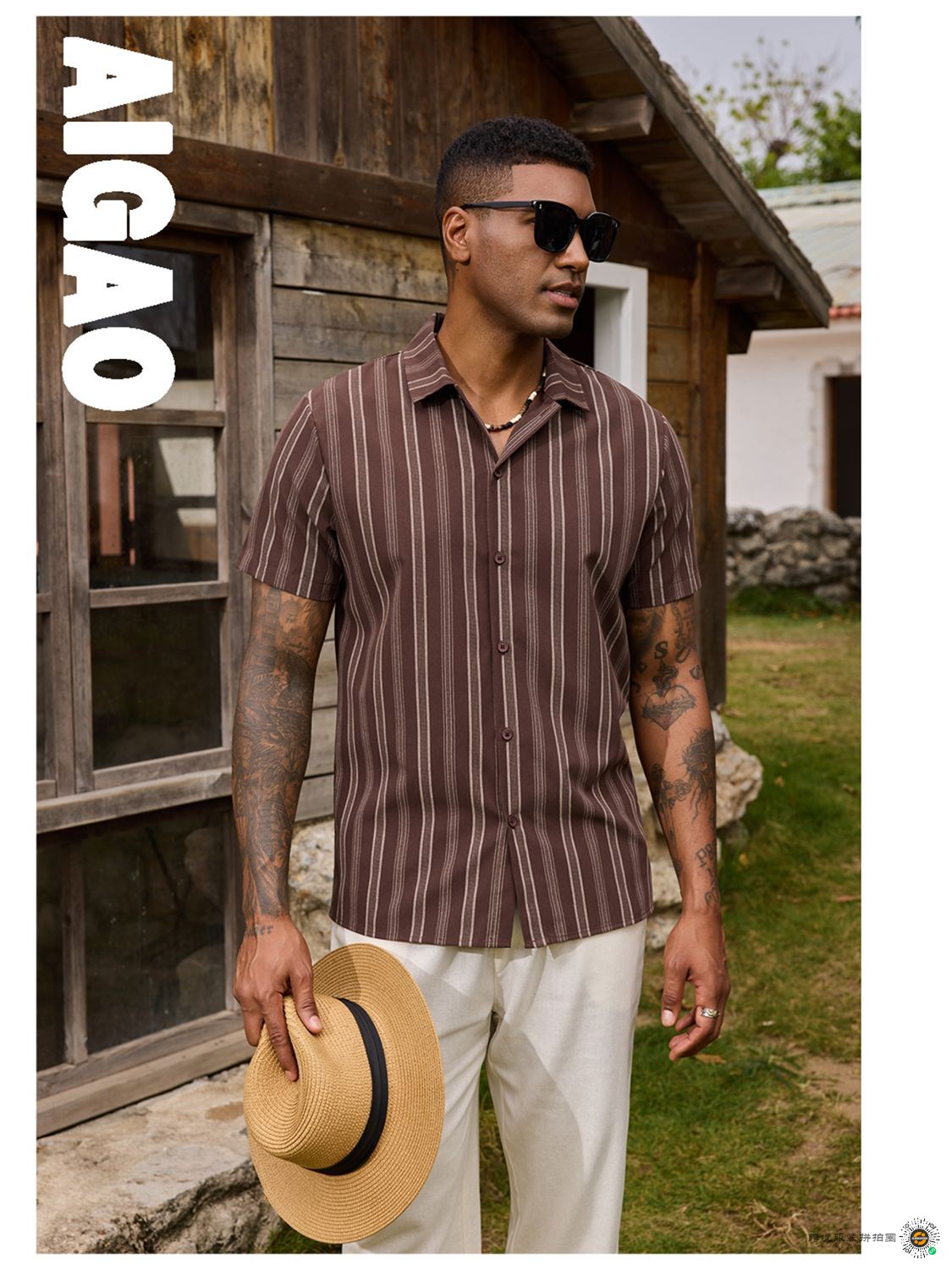 夏季老钱风休闲男装 - 图片7